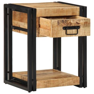 vidaXL Κομοδίνα 2 τεμ. 40x35x50cm Στερεό ακατέργαστο ξύλο Mango