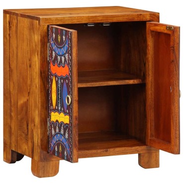 vidaXL Sideboard Πολύχρωμο 50x35x60 μασίφ ξύλο ακακίας