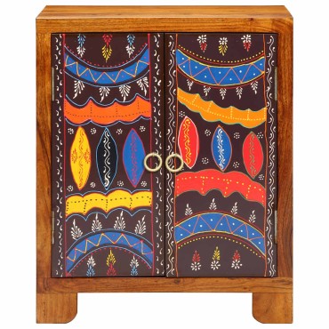 vidaXL Sideboard Πολύχρωμο 50x35x60 μασίφ ξύλο ακακίας