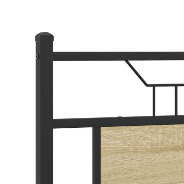 vidaXL Πλαίσιο Κρεβατιού Χωρ. Στρώμα Sonoma Δρυς 150x200εκ. Επ. Ξύλο
