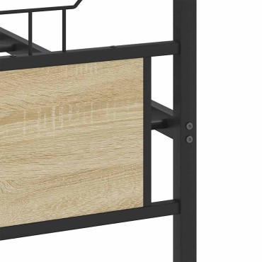 vidaXL Πλαίσιο Κρεβατιού Χωρ. Στρώμα Sonoma Δρυς 150x200εκ. Επ. Ξύλο