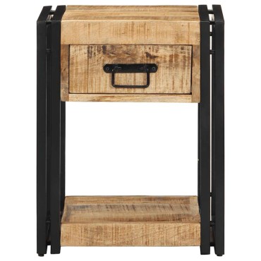 vidaXL Κομοδίνο 40x35x50cm Στερεό ακατέργαστο ξύλο Mango 1 τεμ.