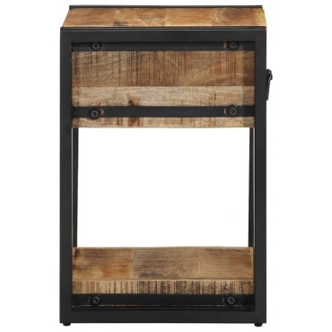 vidaXL Κομοδίνο 40x35x50cm Στερεό ακατέργαστο ξύλο Mango 1 τεμ.