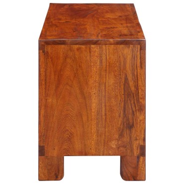 vidaXL Ντουλάπι τηλεόρασης πολύχρωμο 110x30x40 μασίφ ξύλο ακακίας 1 τεμ.