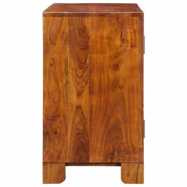 vidaXL Sideboard Πολύχρωμο 90x35x60 μασίφ ξύλο ακακίας