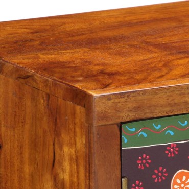 vidaXL Sideboard Πολύχρωμο 90x35x60 μασίφ ξύλο ακακίας