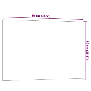vidaXL Πίνακας Επιτοίχιος Μαγνητικός Λευκός 80 x 60 εκ. Ψημένο Γυαλί