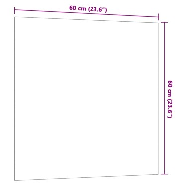 vidaXL Πίνακας Επιτοίχιος Μαγνητικός Λευκός 60 x 60 εκ. Ψημένο Γυαλί