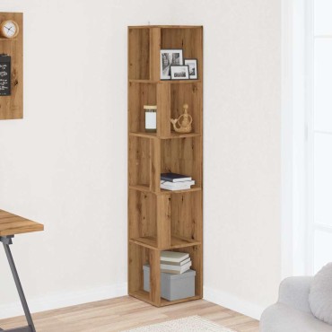 vidaXL Γωνιακό ντουλάπι Artisan Oak 33x33x165cm Κατασκευασμένο ξύλο