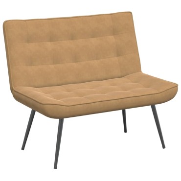vidaXL Πάγκος Καφέ 110x74x84cm Βελούδινος 1 τεμ.