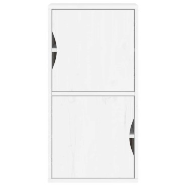 vidaXL Βοηθητικό Ντουλάπι ODDA Λευκό 40x24x79cm από Μασίφ Ξύλο Πεύκου 1 τεμ.