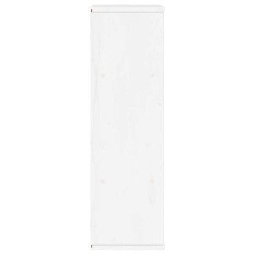 vidaXL Συρταριέρα με Συρτάρι ODDA Λευκό 40x24x79cm Μασίφ Ξύλο Πεύκου 1 τεμ.