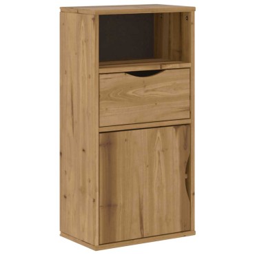 vidaXL Συρταριέρα με Συρτάρι ODDA 40x24x79cm από Μασίφ Ξύλο Πεύκου 1 τεμ.