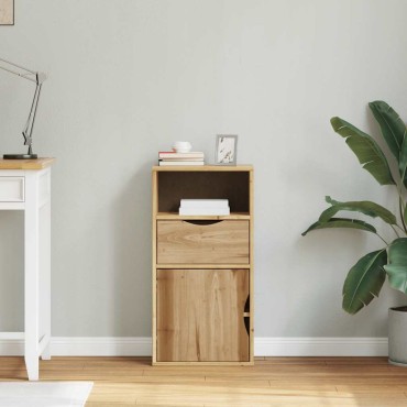 vidaXL Συρταριέρα με Συρτάρι ODDA 40x24x79cm από Μασίφ Ξύλο Πεύκου 1 τεμ.