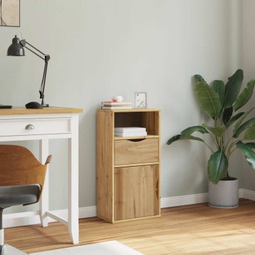 vidaXL Συρταριέρα με Συρτάρι ODDA 40x24x79cm από Μασίφ Ξύλο Πεύκου 1 τεμ.