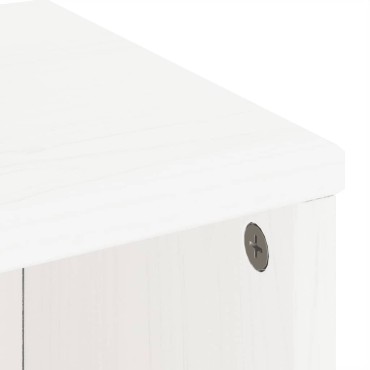 vidaXL Βοηθητικό Ντουλάπι ODDA Λευκό 40x24x79cm από Μασίφ Ξύλο Πεύκου 1 τεμ.