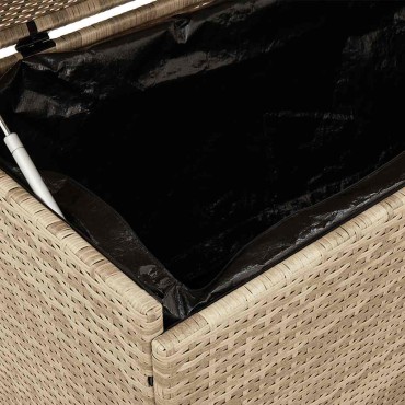 vidaXL Κουτί Αποθήκευσης Κήπου με Ρόδες 160x55x75cm Συνθετικό Ρατάν 1 τεμ.