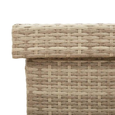 vidaXL Κουτί Αποθήκευσης Κήπου με Ρόδες 160x55x75cm Συνθετικό Ρατάν 1 τεμ.