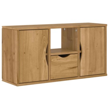 vidaXL Έπιπλο Τηλεόρασης με Συρτάρι ODDA 79x24x40cm Μασίφ Ξύλο Πεύκου