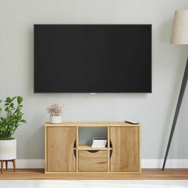 vidaXL Έπιπλο Τηλεόρασης με Συρτάρι ODDA 79x24x40cm Μασίφ Ξύλο Πεύκου
