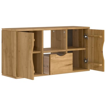 vidaXL Έπιπλο Τηλεόρασης με Συρτάρι ODDA 79x24x40cm Μασίφ Ξύλο Πεύκου