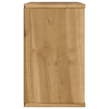 vidaXL Έπιπλο Τηλεόρασης με Συρτάρι ODDA 79x24x40cm Μασίφ Ξύλο Πεύκου