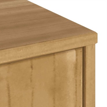 vidaXL Έπιπλο Τηλεόρασης με Συρτάρι ODDA 79x24x40cm Μασίφ Ξύλο Πεύκου