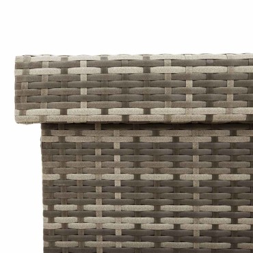 vidaXL Κουτί Αποθήκευσης Κήπου με Ρόδες 160x55x75cm Συνθετικό Ρατάν 1 τεμ.