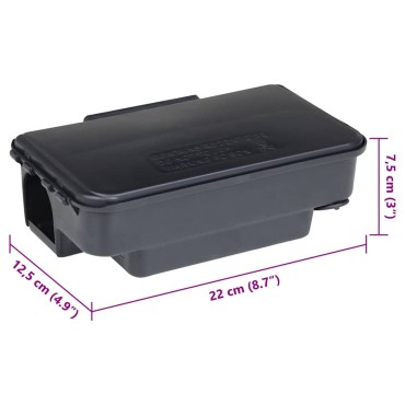 vidaXL Παγίδες ποντικιών 6 τεμάχια Μαύρο 22x12,5x7,5 εκ.