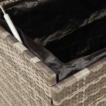 vidaXL Κουτί Αποθήκευσης Κήπου με Ρόδες 110x55x73cm Συνθετικό Ρατάν 1 τεμ.