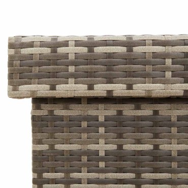 vidaXL Κουτί Αποθήκευσης Κήπου με Ρόδες 110x55x73cm Συνθετικό Ρατάν 1 τεμ.