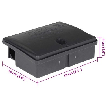 vidaXL Παγίδες ποντικιών 20 τεμάχια Μαύρο 13x10x4 εκ.