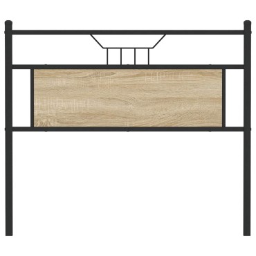 vidaXL Κεφαλάρι Sonoma Δρυς Επεξεργασμένο Ξύλο/Ατσάλι 113x3x91,5cm 1 τεμ.