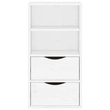 vidaXL Συρταριέρα με Συρτάρια ODDA Λευκό 40x24x79cm Μασίφ Ξύλο Πεύκου 1 τεμ.