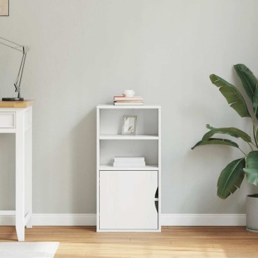 vidaXL Βοηθητικό Ντουλάπι ODDA Λευκό 40x24x79cm από Μασίφ Ξύλο Πεύκου 1 τεμ.