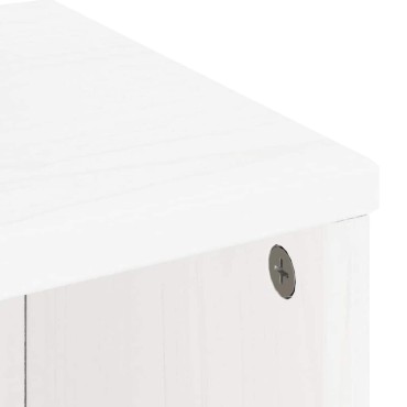 vidaXL Βοηθητικό Ντουλάπι ODDA Λευκό 40x24x79cm από Μασίφ Ξύλο Πεύκου 1 τεμ.