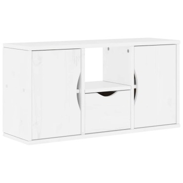 vidaXL Έπιπλο Τηλεόρασης με Συρτάρι ODDA Λευκό 79x24x40cm Ξύλο Πεύκου