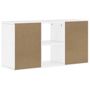 vidaXL Ντουλάπι τηλεόρασης ODDA Λευκό 79x24x40cm Μασίφ Ξύλο Πεύκου