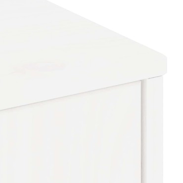 vidaXL Ντουλάπι τηλεόρασης ODDA Λευκό 79x24x40cm Μασίφ Ξύλο Πεύκου