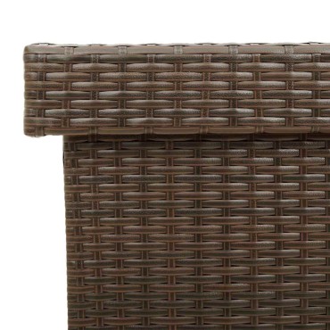vidaXL Κουτί Αποθήκευσης Κήπου με Ρόδες 160x55x75cm Συνθετικό Ρατάν 1 τεμ.