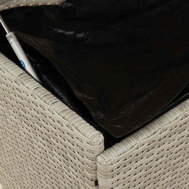 vidaXL Κουτί Αποθήκευσης Κήπου με Ρόδες 110x55x73cm Συνθετικό Ρατάν 1 τεμ.