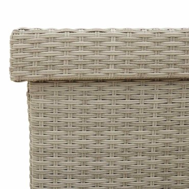vidaXL Κουτί Αποθήκευσης Κήπου με Ρόδες 110x55x73cm Συνθετικό Ρατάν 1 τεμ.