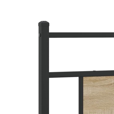 vidaXL Κεφαλάρι Sonoma Δρυς Επεξεργασμένο Ξύλο/Ατσάλι 85,5x3x91,5cm 1 τεμ.