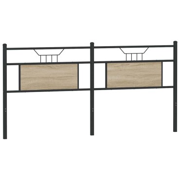 vidaXL Κεφαλάρι Sonoma Δρυς Επεξεργασμένο Ξύλο/Ατσάλι 167x3x91,5cm 1 τεμ.