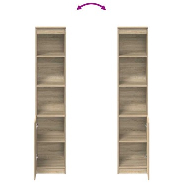 vidaXL Ντουλάπι Sonoma δρυς 37,5x35x180cm Επεξεργασμένο Ξύλο 1 τεμ.