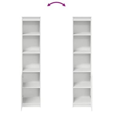 vidaXL Ντουλάπι Λευκό 37,5x35x180cm Επεξεργασμένο Ξύλο 1 τεμ.