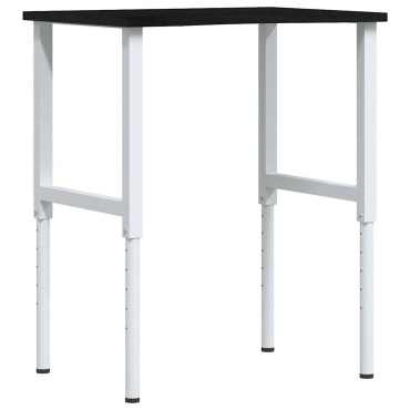 vidaXL πάγκος εργασίας σκούρο καφέ 80x60x(71,5-98) cm μασίφ ξύλο δρυς