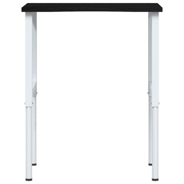 vidaXL πάγκος εργασίας σκούρο καφέ 80x60x(71,5-98) cm μασίφ ξύλο δρυς