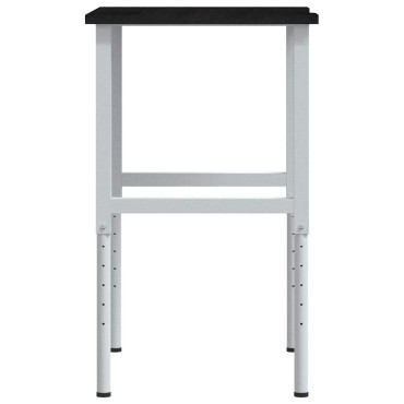 vidaXL πάγκος εργασίας σκούρο καφέ 80x60x(71,5-98) cm μασίφ ξύλο δρυς