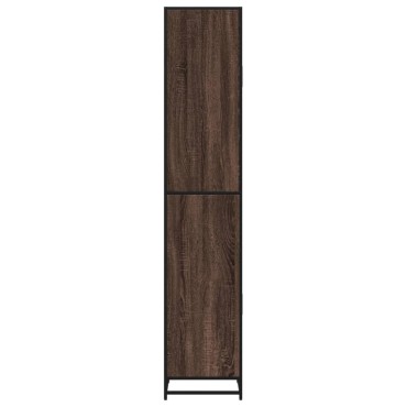 vidaXL Ντουλάπι μπάνιου καφέ δρυς 35x37,5x188,5cm Κατασκευασμένο ξύλο